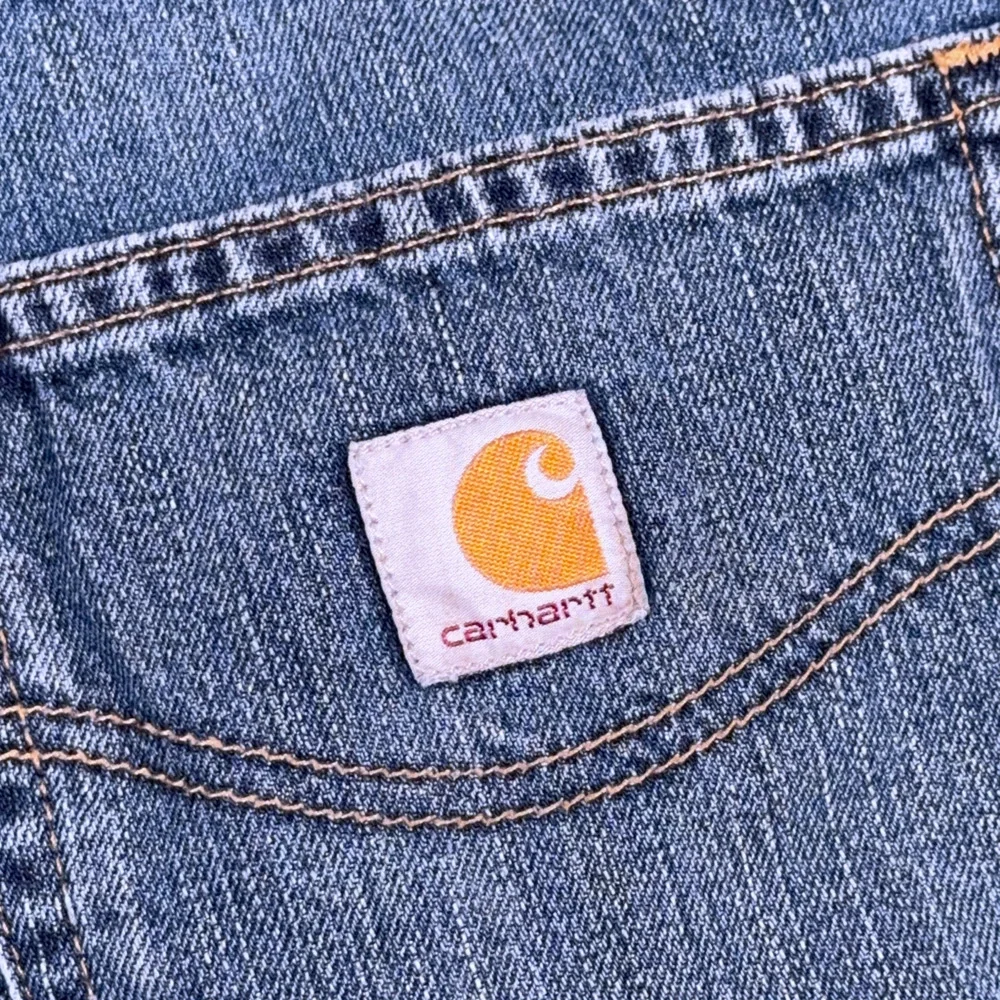 Carhartt Jeans Mens 36x31 Blue Denim Dark Wash Relaxed Rugged Flex Workwear